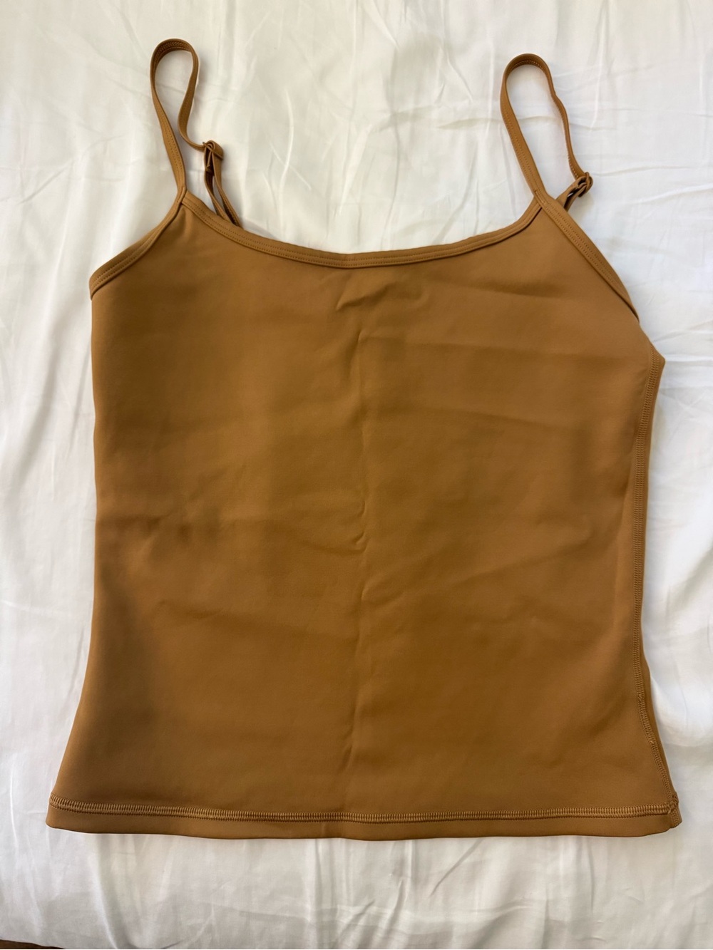 Aritzia Golden Spaghetti Strap Tank Top in Brown/Yellow - Picture 4 of 4
